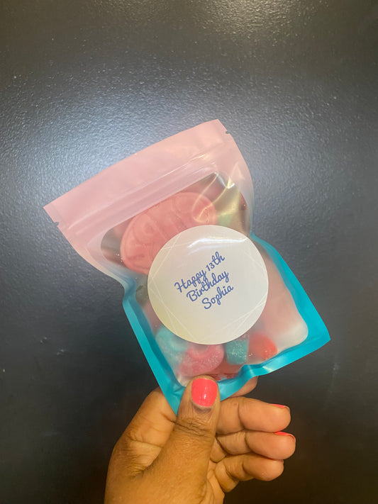 5 Oz Personalized Candy Favor Bag.