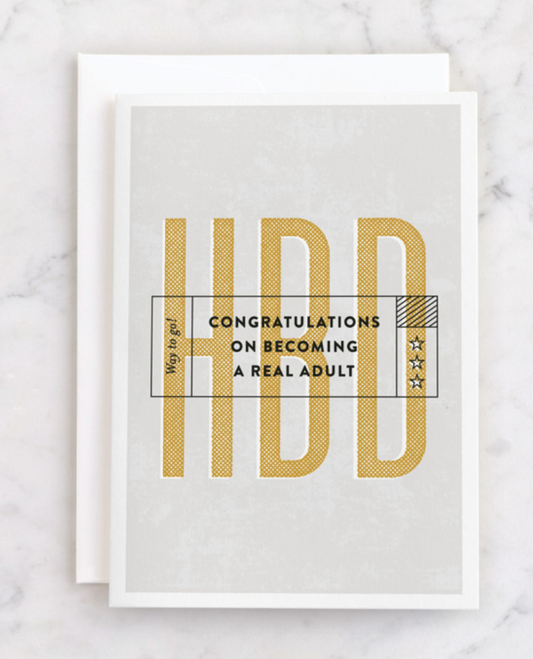 HBD Officially beoming a real adult greeting card ~ Minted