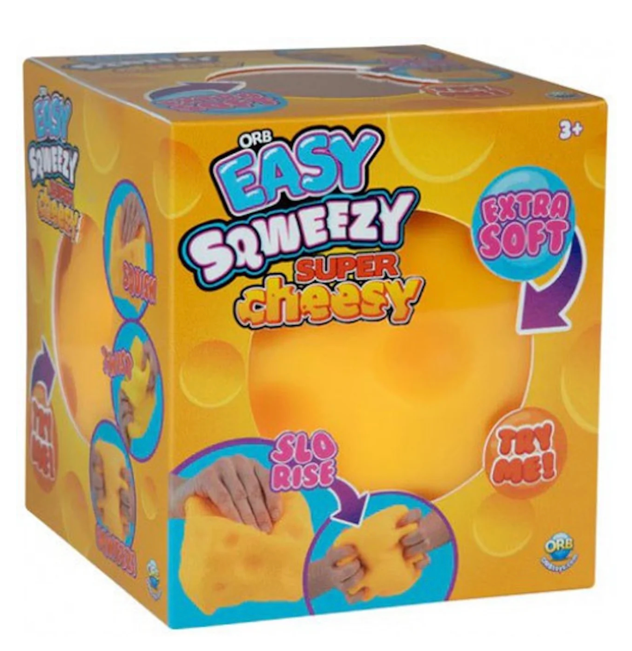 ORB Easy Sqweezy Yellow Super Cheesy - Giant Yellow Squishy Cheese Block