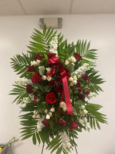 Standing funeral spray