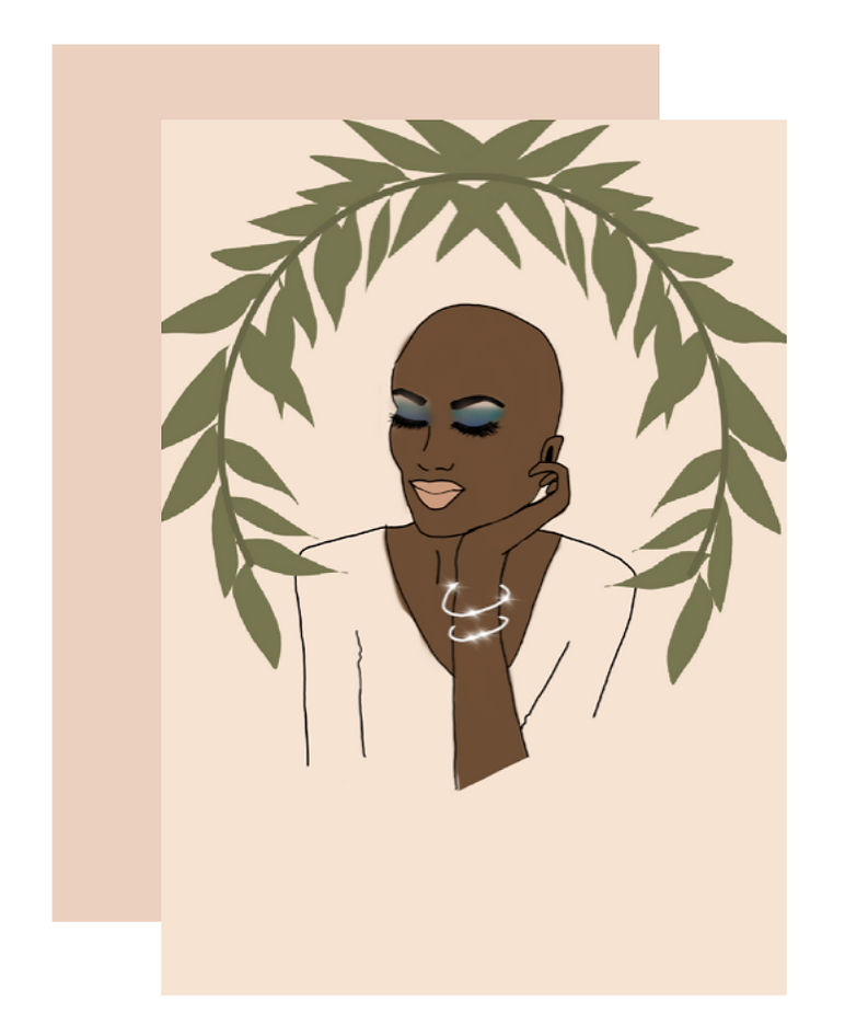 Olive branch "Maria" Doll Greeting Card   ~ Aims Moon Paperie