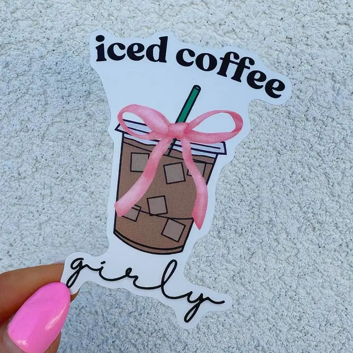 Iced Coffee Girly Sticker