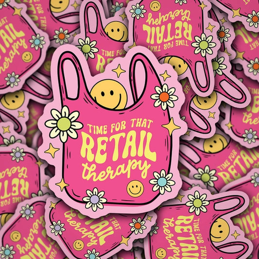 Time for That Retail Therapy Sticker