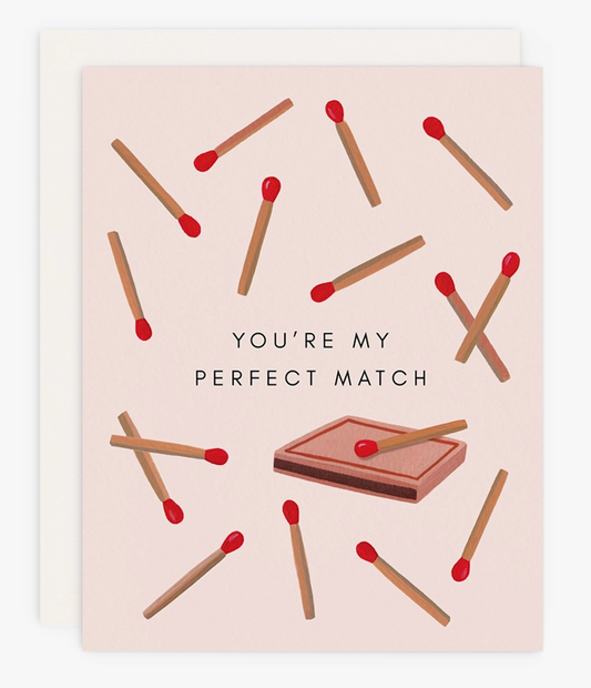 Perfect Match Greeting Card ~ Girl W Knife