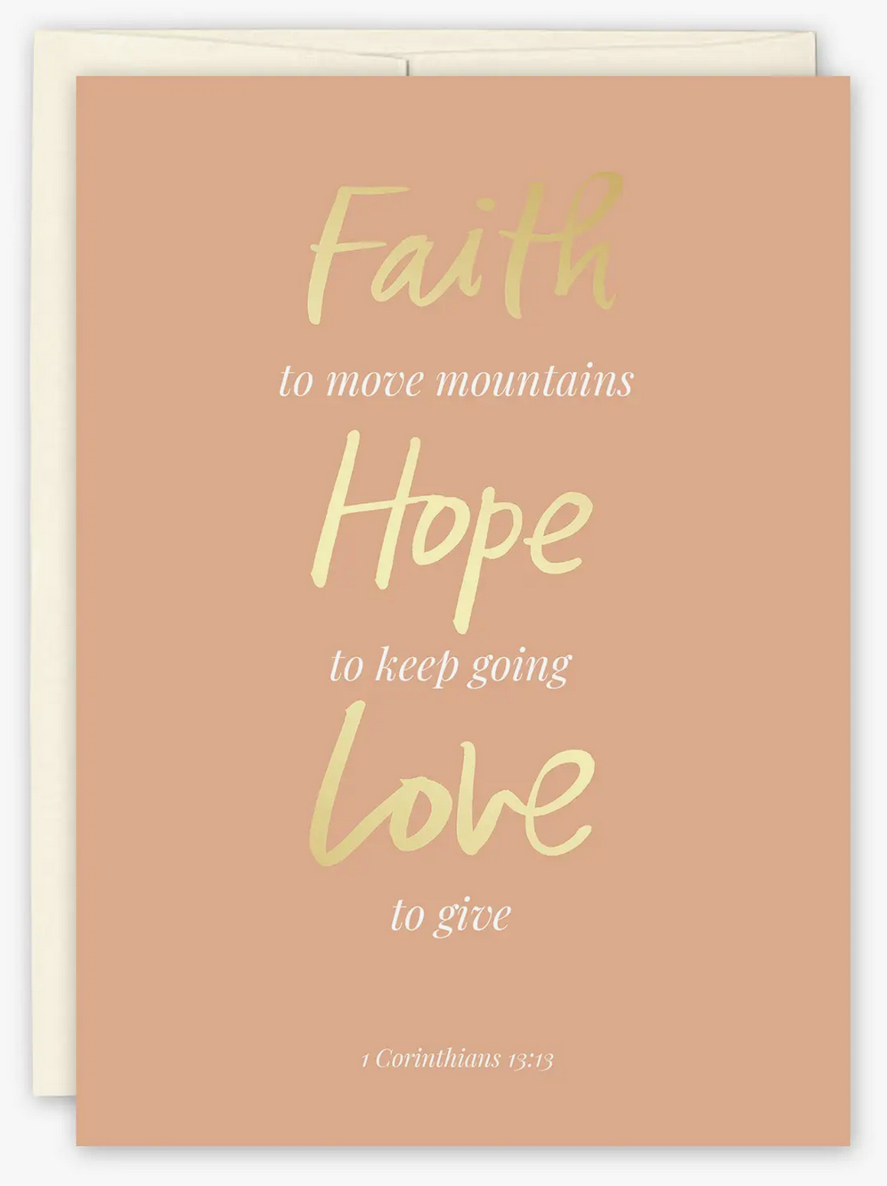 Faith Hope Love Support Card ~ Black Joy Paper