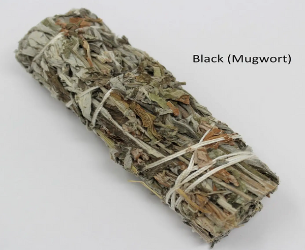 Mugwort (Black Sage) Smudge Stick 4 " Salvia mellifera