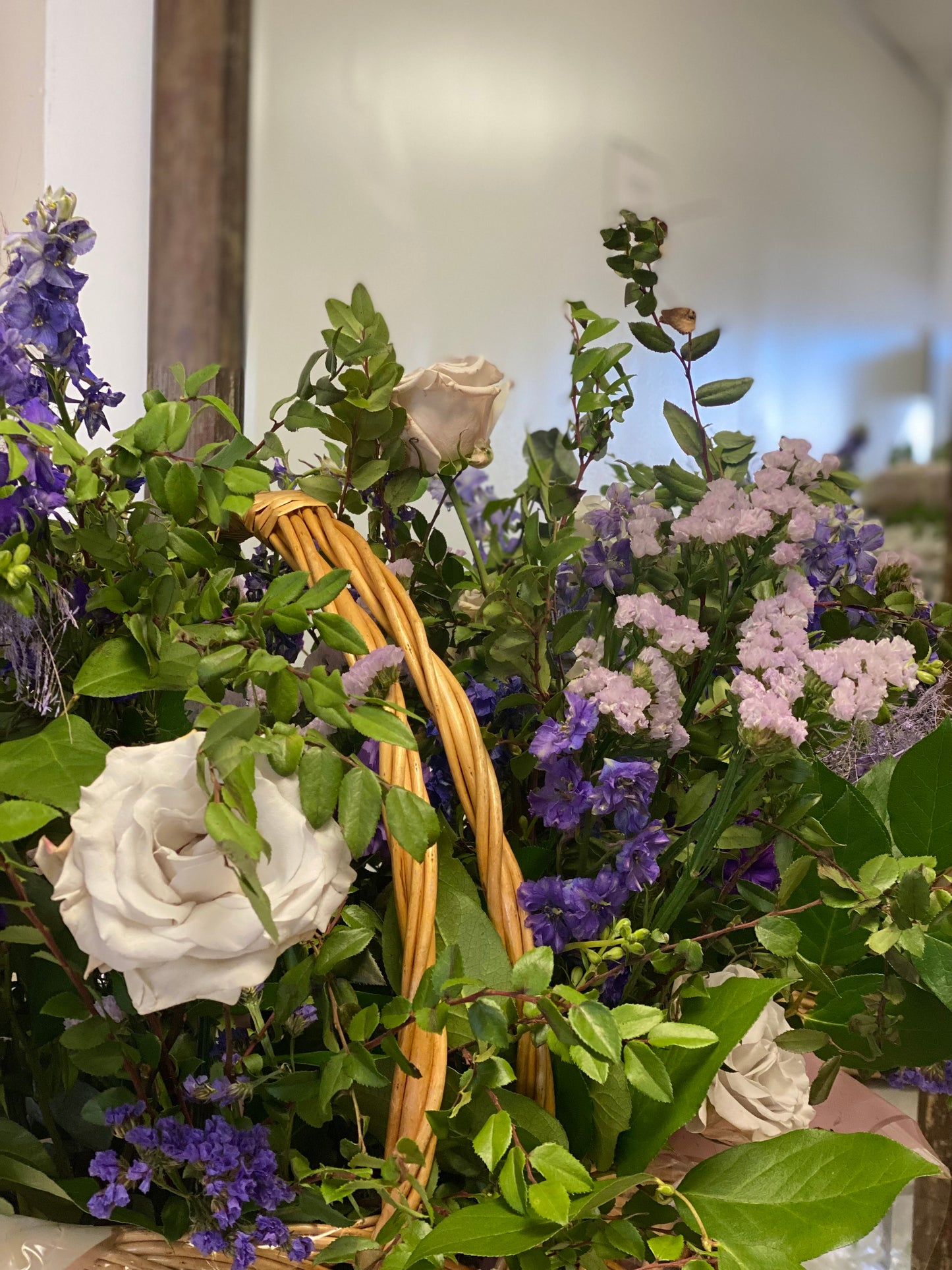 Basket Arrangement – Mixed Seasonal Flowers