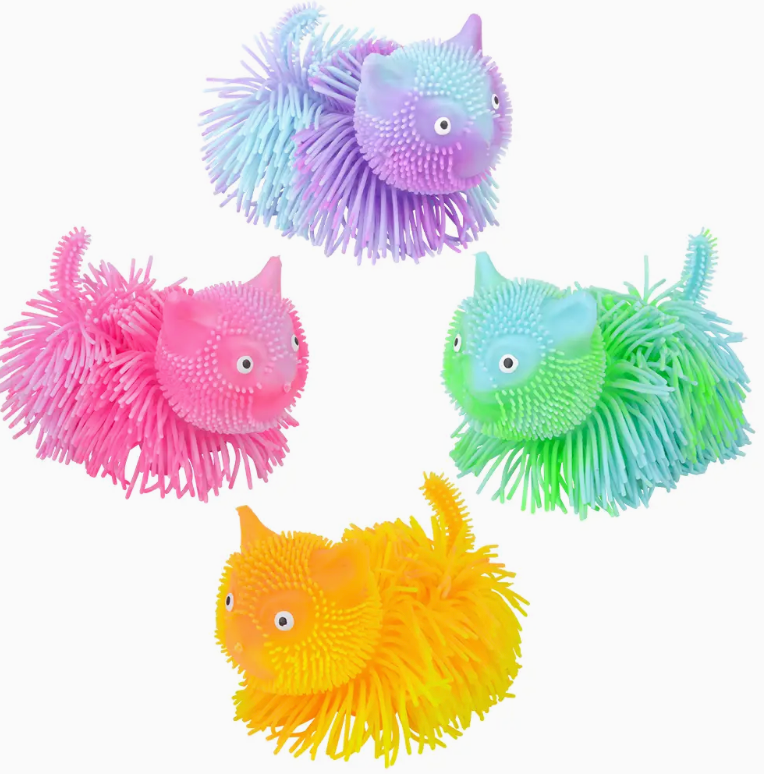 5.5" Light-Up Shaggy Cat Puffer