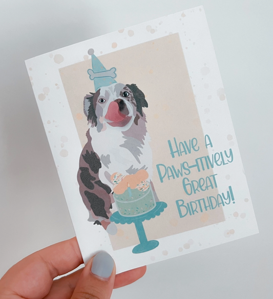 Aussie Birthday Cake Greeting Card