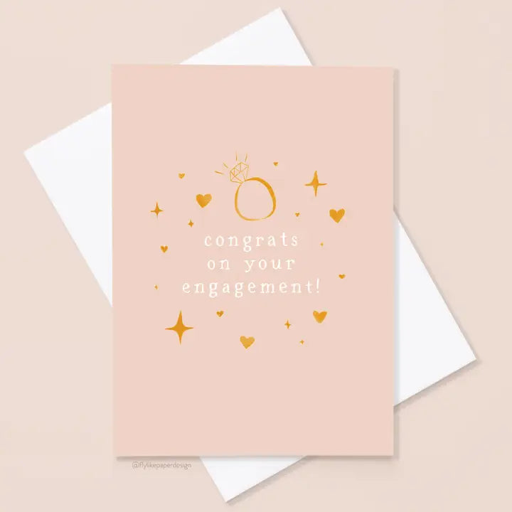 Blush Engagement Card
