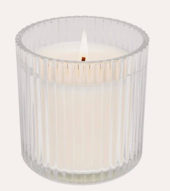 Cashmere and Vanilla 12 oz Soy Candle, Fluted Ribbed Jar ~ Sweet Water DecorCashmere and Vanilla 12 oz Soy Candle, Fluted Ribbed Jar ~ Sweet Water Decor