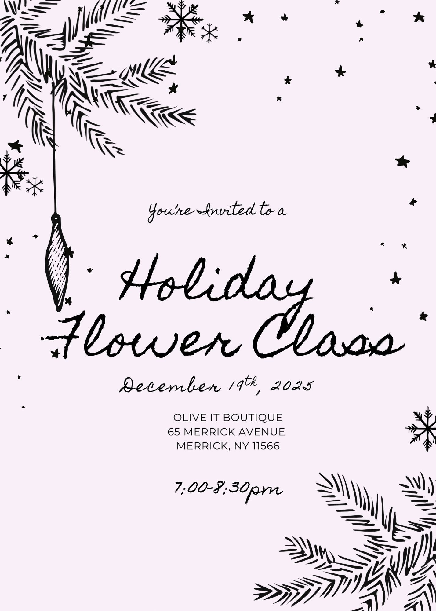 Winter Flower Class ~ 12/19/2025