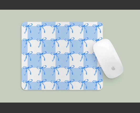 Coquette Blue Bow mousepad