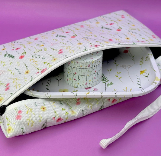 Floral 3-in-1 Herb Set – Rolling Tray, Grinder & Travel Bag