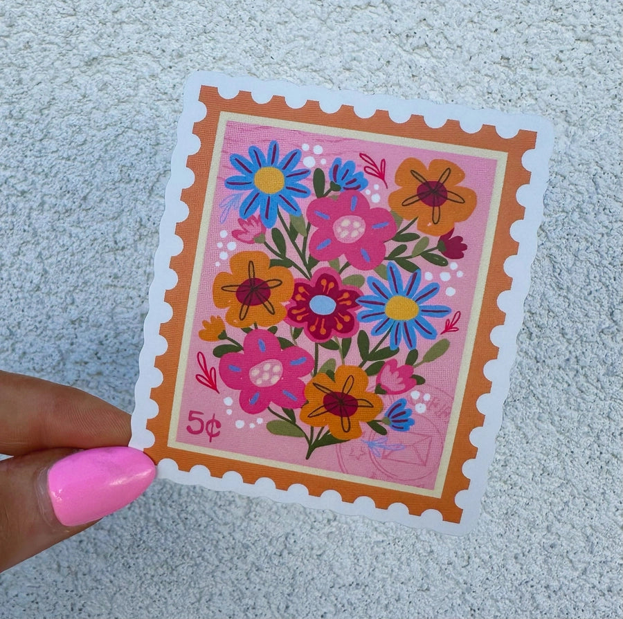 Floral Postage Sticker