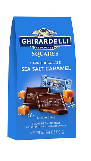 GHIRARDELLI Dark Chocolate Sea Salt Caramel Squares - 5.32 oz