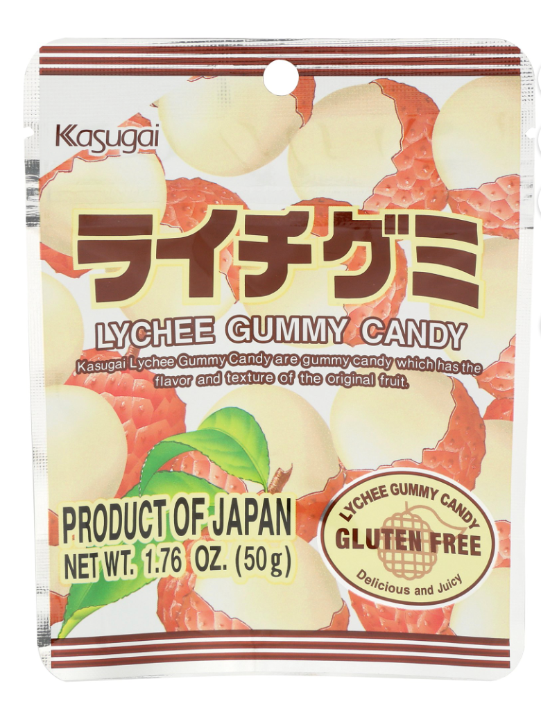 Kasugai Gummy Stand Pack, Lychee, 1.76 Ounce