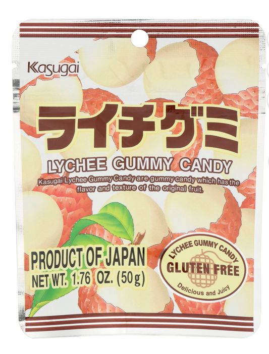 Kasugai Gummy Stand Pack, Lychee, 1.76 Ounce