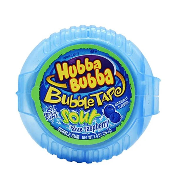 HUBBA BUBBA Bubble Sour Blue Raspberry Gum Tape