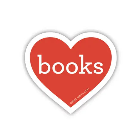 Heart Books Sticker