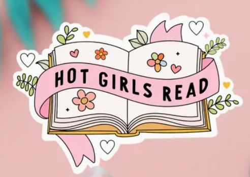 Hot Girls Read Sticker