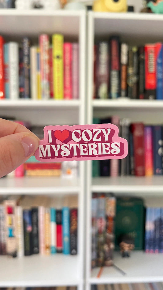 I Heart Cozy Mysteries Mini Sticker
