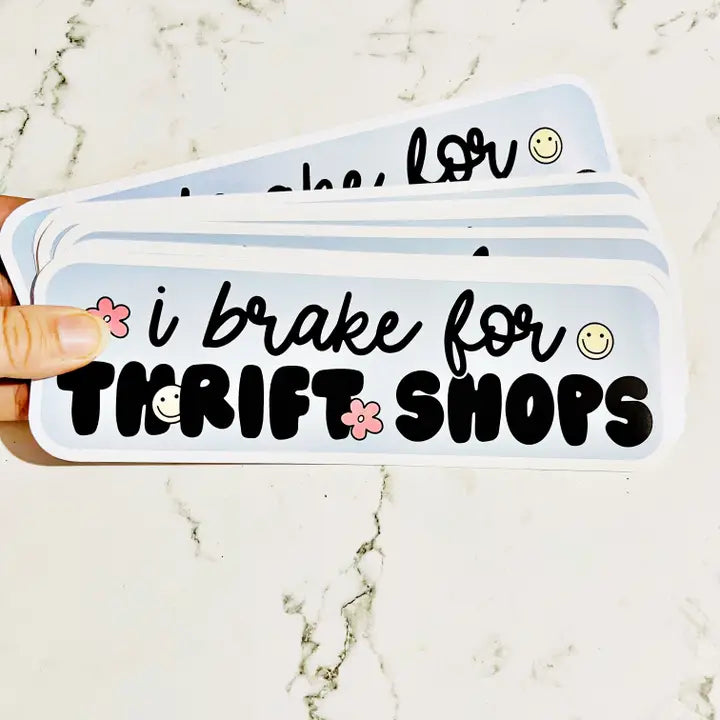 Vinyl Car Decal I Brake For Thrift Shops