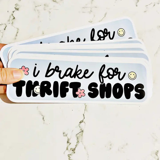 Vinyl Car Decal I Brake For Thrift Shops
