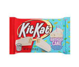KitKat Crisp wafers in Birthday Cake Flavored Creme with sprinkles, 1.5 oz
