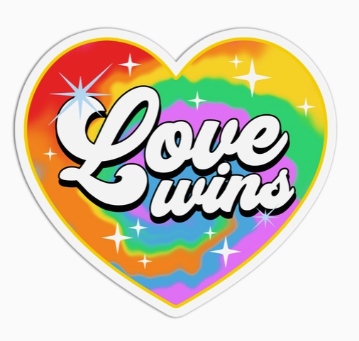 Love Wins Pride Textured Stickers