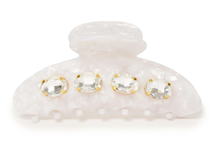 MOTHER OF PEARL LARGE CRYSTAL CLAW CLIP ~ Lele Sadoughi