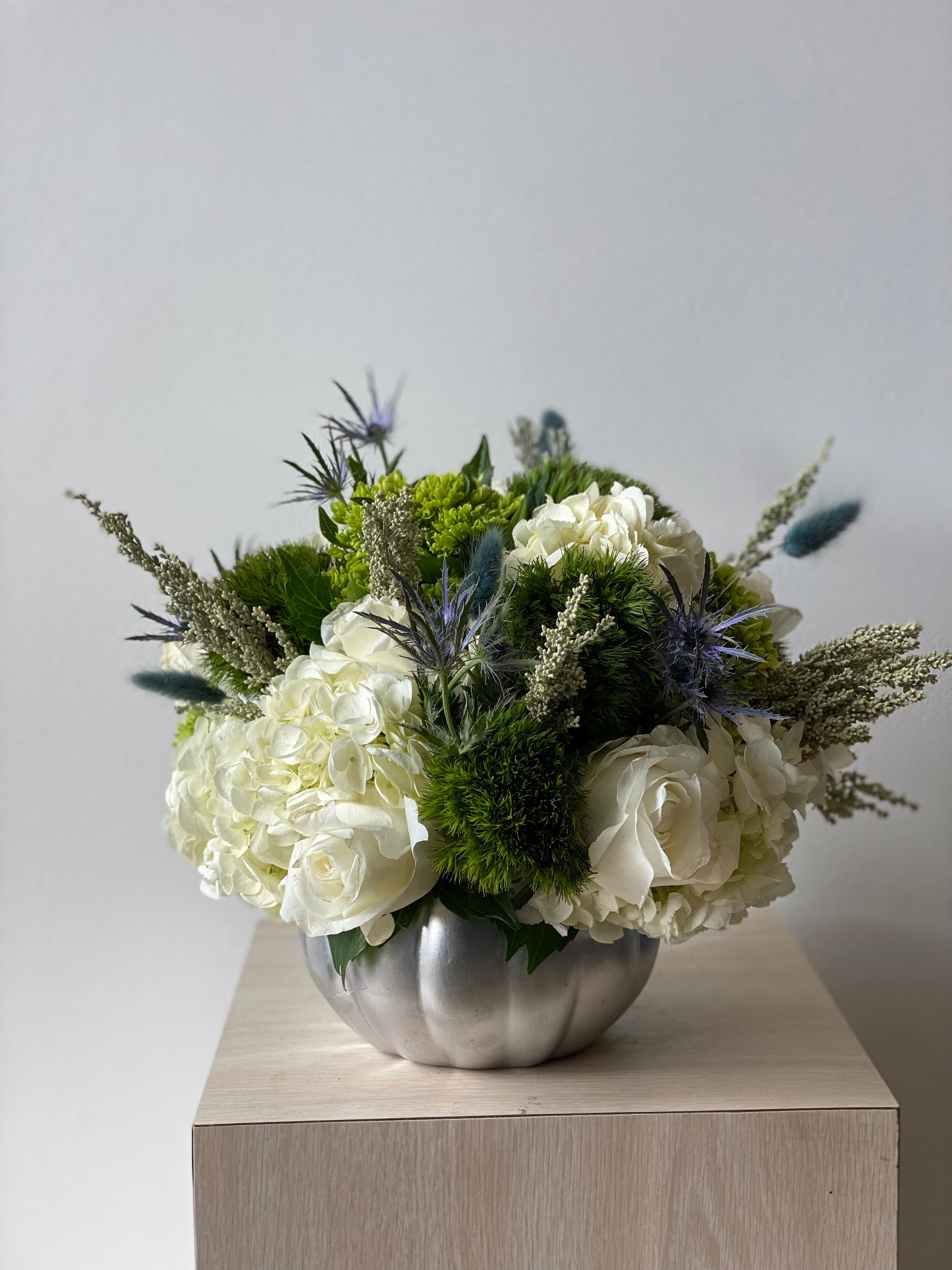 Neutral Pumpkin Centerpiece