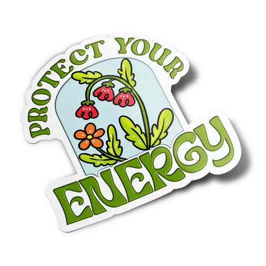 Plant Stickers Protect Your Energy Vinyl Waterproof Sticker