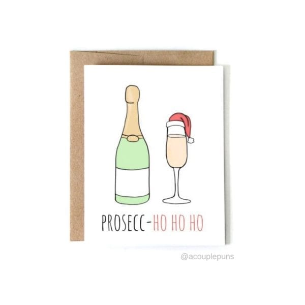 Prosecco Ho Ho Ho Holiday Card