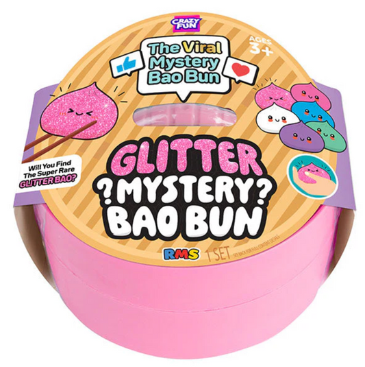 RMS® Glitter Mystery Bao Bun 4" Dumpling Squishy Fidget Toy (1pc)