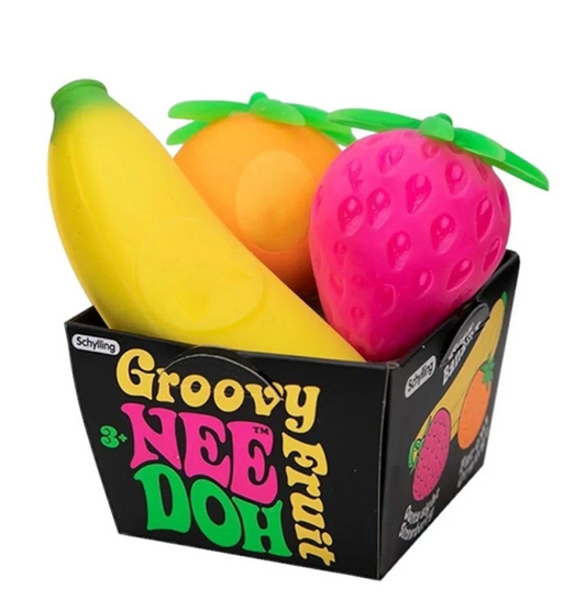 Schylling NeeDoh Fruit Basket Squishy Toys 3 Piece