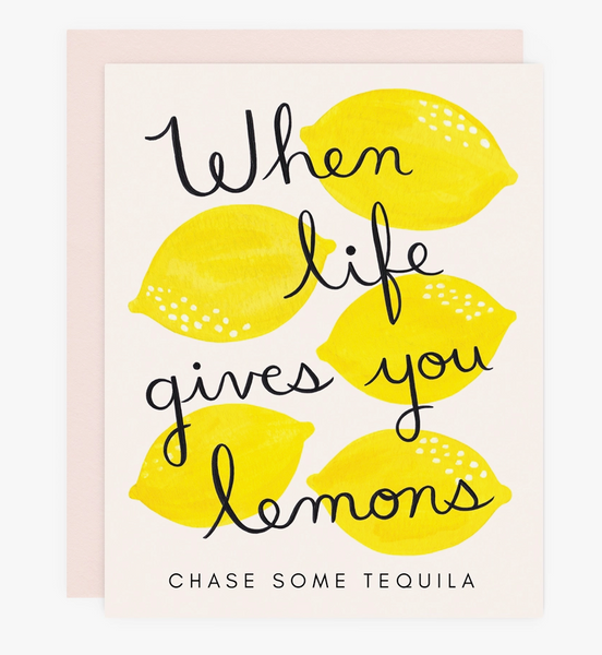 Life Gives Lemons Greeting Card ~ Girl W Knife
