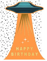 Birthday Spaceship Greeting Card ~ Eleanor Stuart