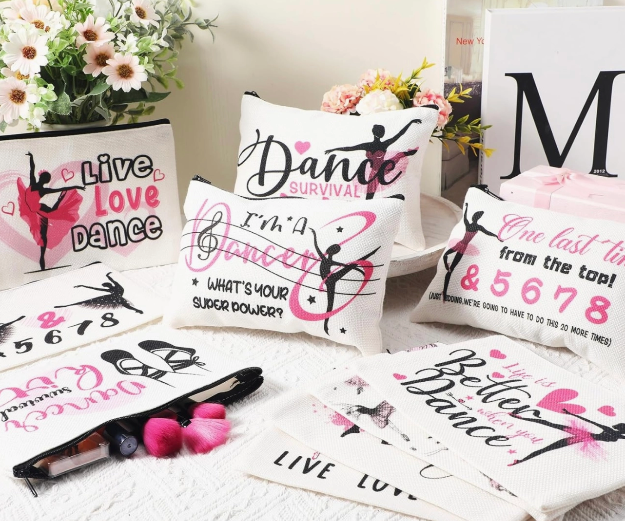 Dance Canvas Cosmetic Bags ~ Harper & Barlow