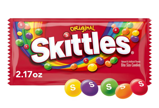 Skittles Chewy Candies, Full Size Fruit Candy Bag - 2.17oz