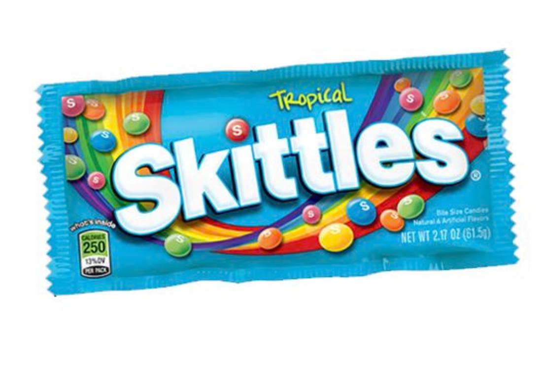Skittles Original Chewy Candies, Full Size Fruit Candy Bag - 2.17oz