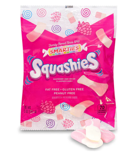 Smarties Squashies Raspberry and Cream Flavor - 5oz