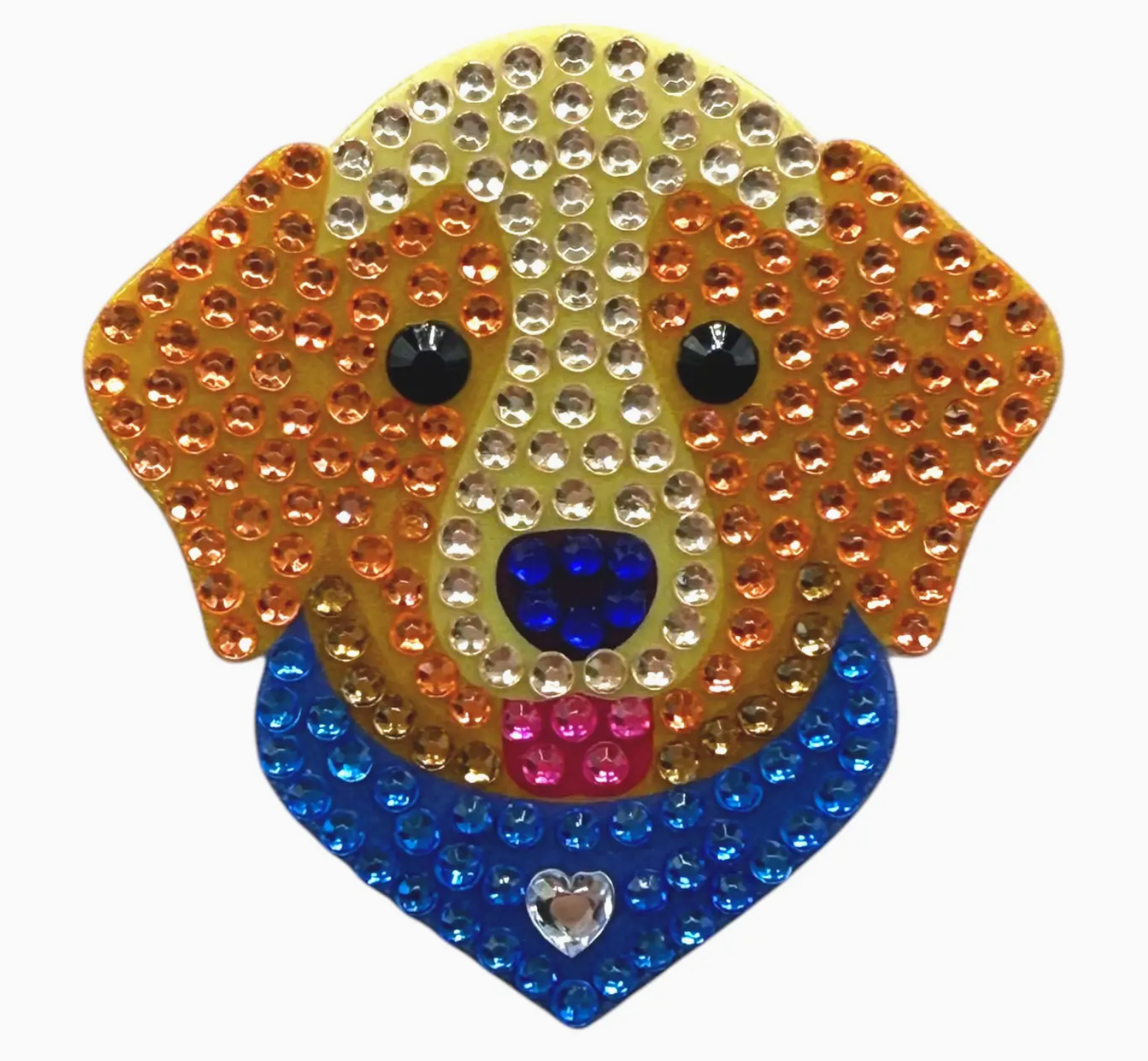 StickerBeans Caring Canine "Sunny" – 2" Sparkle Sticker