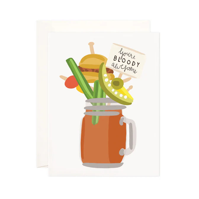 Bloody awesome greeting card