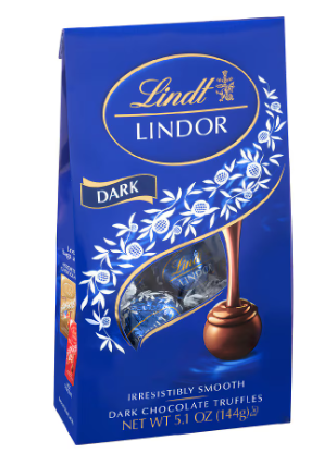 Lindt LINDOR Dark Chocolate Truffles, Dark Chocolate Candy with Smooth, Melting Truffle Center