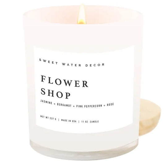 flower shop candle sweet water decor