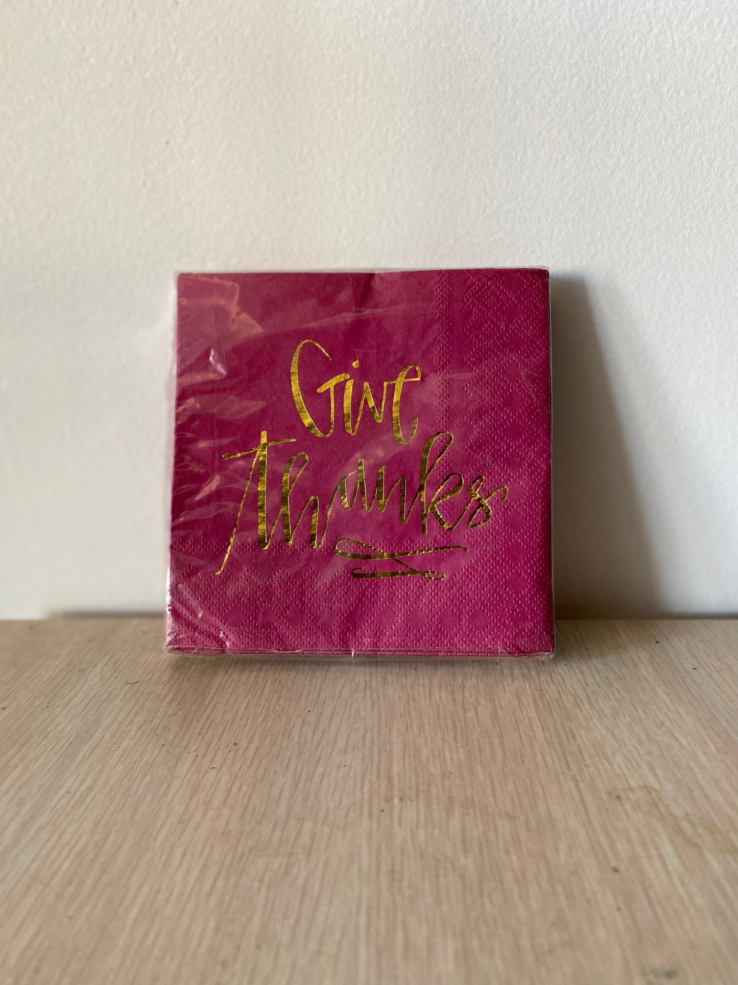 "Give Thanks" thanksgiving napkins