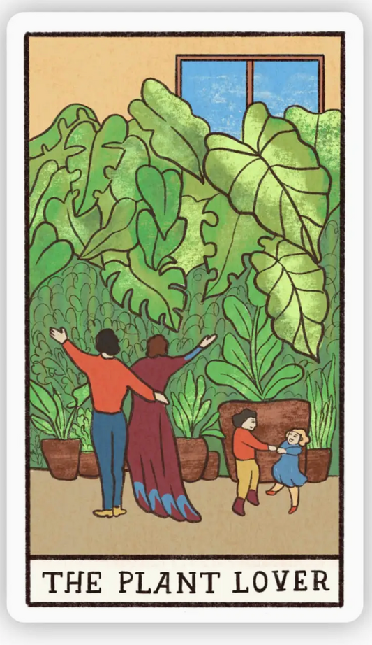 "the Plant Lover" Tarot Card Sticker
