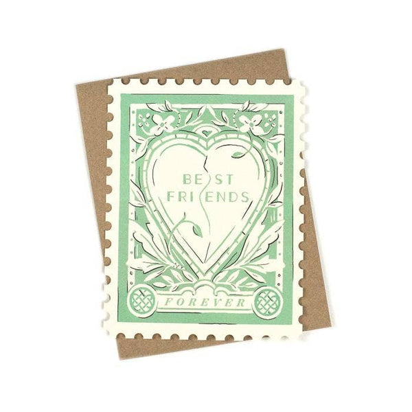 Best Friends Forever Stamp Greeting Card ~ Amy Heitman'