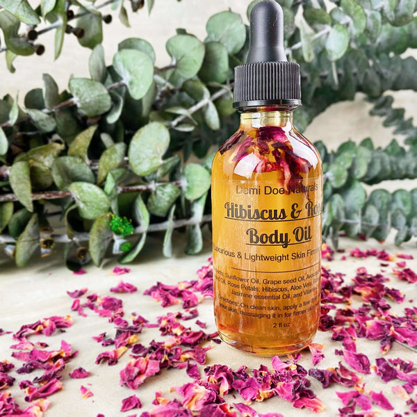 Firming Hibiscus & Rose Body Oil ~ DemiDoe Naturals